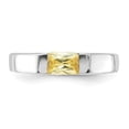 thumbnail image 4 of Sterling Silver Yellow CZ Ring, 4 of 5