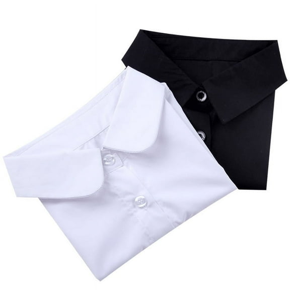 KEINXS Lady's Fake Collar Half Shirt Blouse Detachable False Collar OL Joker Shirt Decorative Collar Collar Cuff Cotton Choker Tie False Lapel Point
