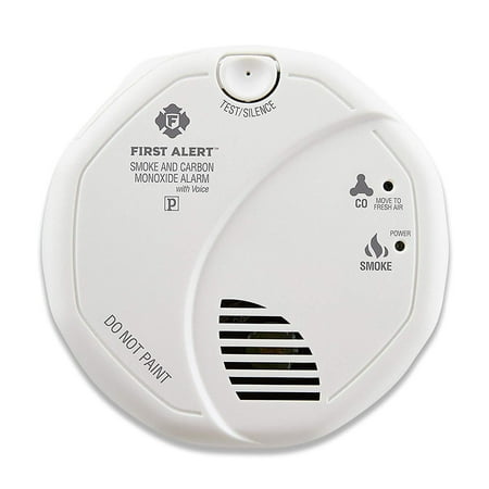 First Alert SCO7CN Combination Smoke and Carbon Monoxide Detector with Voice and Location, Battery (Best Location For Carbon Monoxide Alarm)