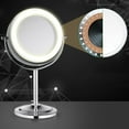 thumbnail image 3 of Miroir de Maquillage Grossissement 5X Rotatif Miroir Éclairé à DEL Miroir de Coiffeuse à DEL, 3 of 10
