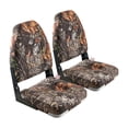 thumbnail image 5 of High Back Folding Fishing Boat Seat Thickened Sponge Cushion PU Polyester Fabric Aluminum Alloy Hinges Flip Up Design for Boats Yachts Ships Camouflage 2 Seats, 5 of 7
