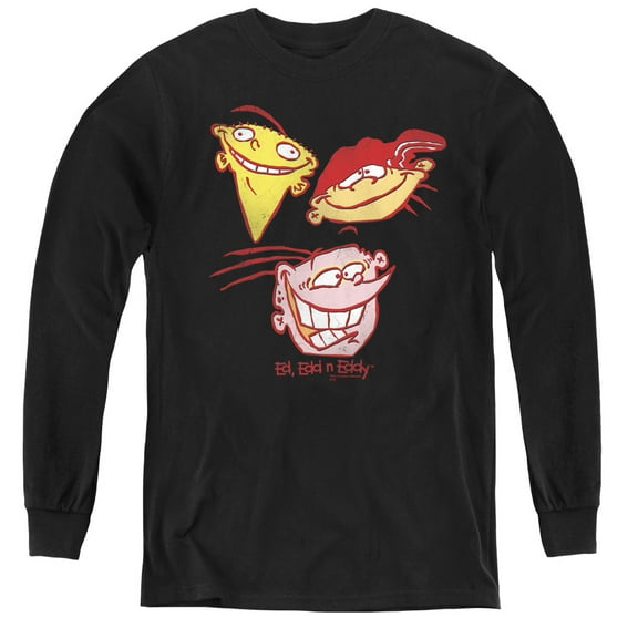 Ed Edd Eddy - Three Heads - Youth Long Sleeve Shirt - Large