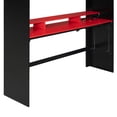 thumbnail image 6 of Full Size Wood Bunk Bed with height-adjustable Desk,Wardrobe,Ample Storage Space,and RGB Light, Red, 6 of 27