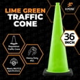 thumbnail image 3 of 36” Lime Green Traffic Cone - 252 Pack - Premium PVC Safety Cone for Parking, Caution, Construction, Road Crews, Emergency Vehicle - Xpose Safety, 3 of 7