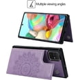 thumbnail image 3 of Galaxy A71 Wallet Case with RFID Blocking Card Holder,Premium PU Leather Double Magnetic Buttons Stand Flip Wrist Lanyard Strap Back Cover Case for Samsung Galaxy A71 6.7 Inch,Purple, 3 of 17