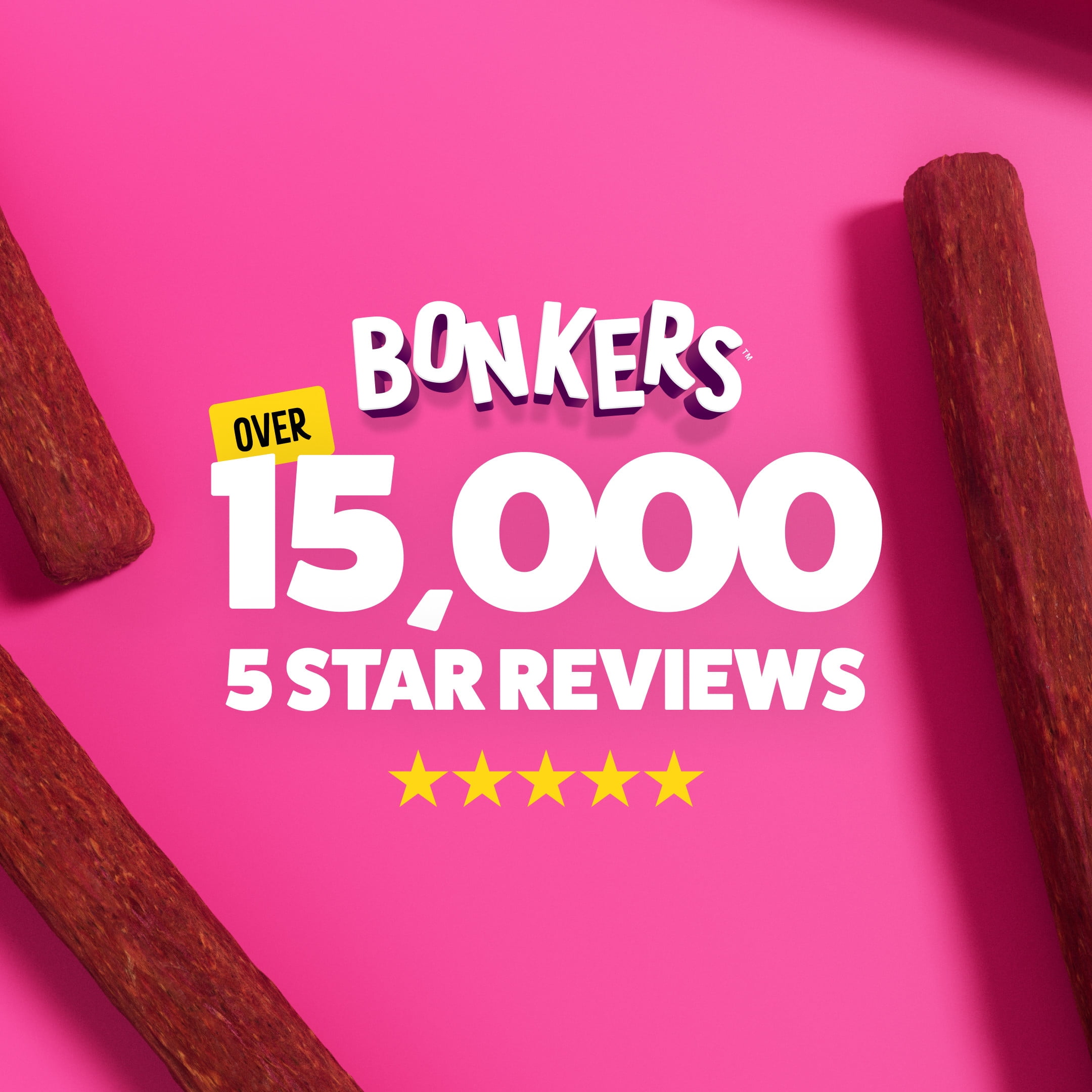 (8 pack) BONKERS Zoomers BBQ Beef Flavor Soft & Chewy Treats for Dogs, 5.6oz Bag
