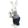 thumbnail image 5 of Northlight Standing Boy Bunny with Carrot Easter Figure Decoration - 19" - Navy Blue, 5 of 6