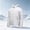 White, variant on LYSMORA Mens Lightweight Hooded Puffer Jacket Full Zip Warm Insulated Winter Travel Coat Zipper Side Pockets