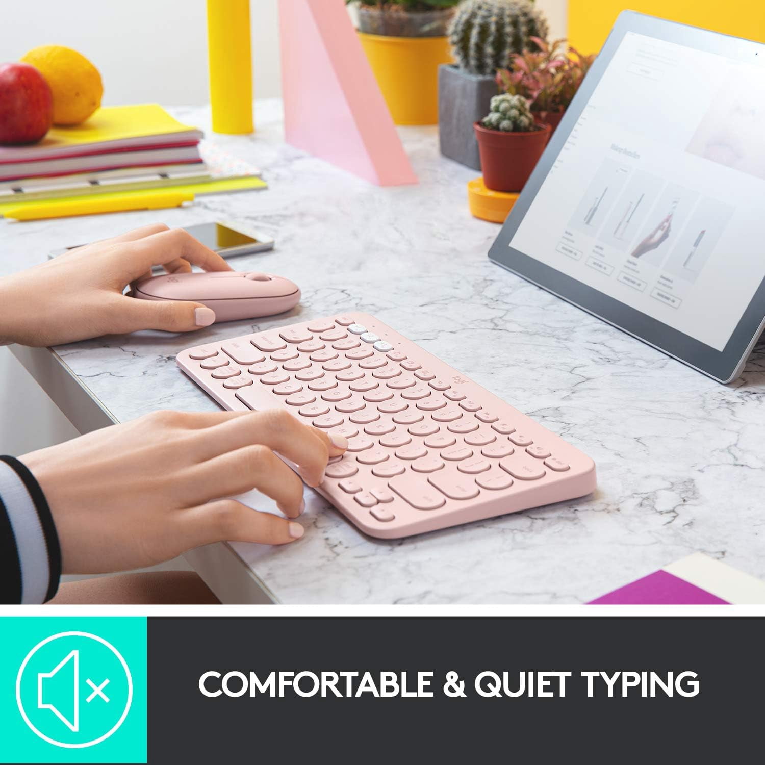 Logitech K380 Multi-device Bluetooth Keyboard - Rose