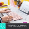 thumbnail image 4 of Logitech K380 Multi-device Bluetooth Keyboard - Rose, 4 of 10