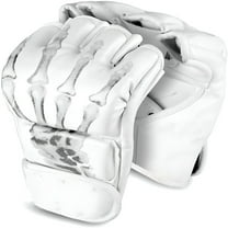 TELOLY MMA Gloves, Half-Finger Boxing Fight Gloves MMA Mitts with Adjustable Wrist Band UFC Gloves for Sanda Spar Punching Bag Training (One Size Fits Most)