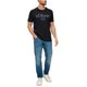 thumbnail image 3 of s.Oliver Camiseta hombre - Basic, estampado logo, cuello redondo, algodón Negro S (Small), 3 of 5