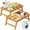 primary colors, variant on Innovative Life Foldable Breakfast Tray Set, 2-Piece Set with 10 plates., Perfect for Picnics and Afternoon Tea, Black