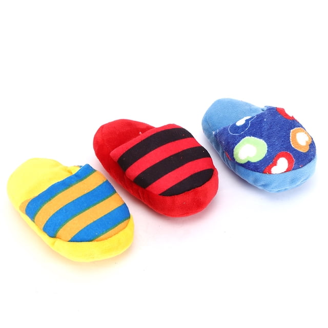 pantuflas de peluche con sonido para mascotas, limpieza de dientes, protección para masticar y morder, juguete interactivo de entrenamiento para perros.