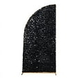 thumbnail image 2 of BalsaCircle 6 feet Black Big Payette Sequin Double Sided Half Moon Wedding Arch Backdrop Stand Cover Party Events, 2 of 8