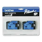 Brother P-touch, Black on Clear Label Tape, 1/2 Inches