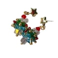 thumbnail image 2 of Pendientes de árbol de Navidad Pendientes de Navidad Disfraz navideño estético Estrella, 2 of 9