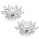 thumbnail image 1 of Portavelas Kolnlala con forma de flor de loto de cristal, 2 unidades, decorativo, 1 of 7