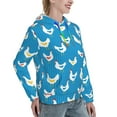 thumbnail image 6 of Cauagu Cartoon Chicken for Women's Hooded Sweatshirts Pullover Hoodie for Women Fall Workout Sweat Long Sleeve Preppy Sweatshirts-Small, 6 of 7