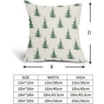 thumbnail image 5 of Christmas Tree Pillow Covers 18x18 Inch Green and Cream Christmas Decorative Throw Pillow Covers Set of 2 Winter Holiday Neutral Pillowcases Cushion Covers for Couch Indoor Outdoor Decor, 5 of 6