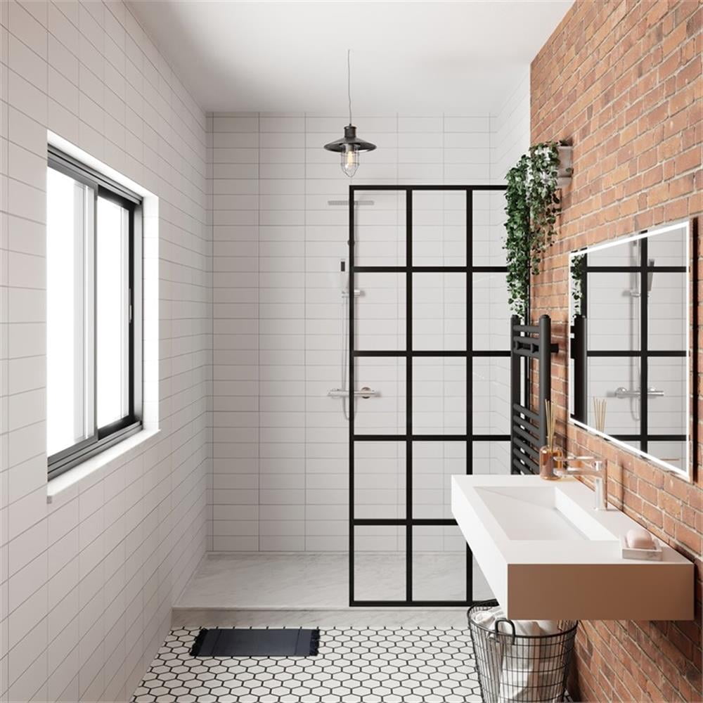 Pemberly Row Pyramid 48" Solid Surface Manmade Stone Bathroom Sink in White