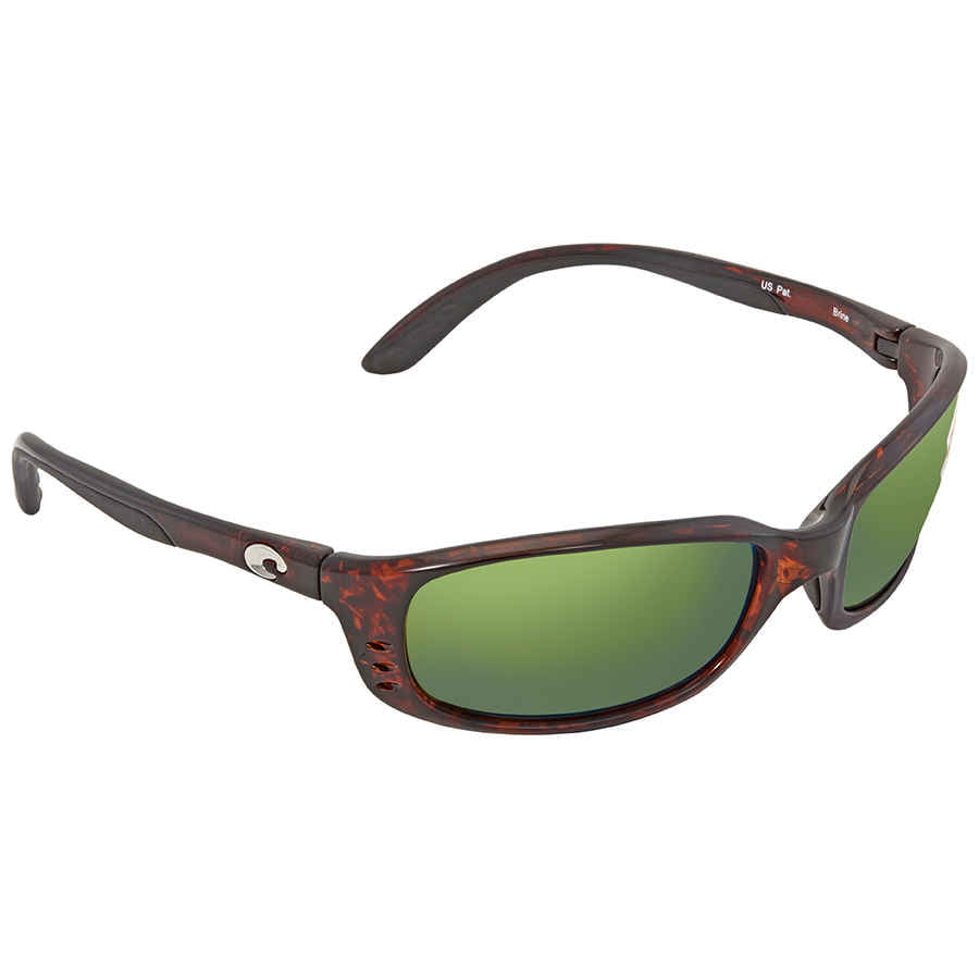 Costa Del Mar Brine Tortoise Polarized 580P Green Mirror Sunglasses BR10OGMP 