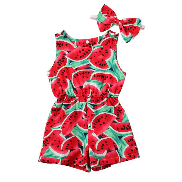 bebiullo Newborn Infant Baby Girl Summer Clothes Sleeveless Fruit