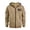 Camel, variant on Men's Flag Print Hoodie with Zipper Arm Pocket, Fleece Cardigan Oversized Casual Pullover for Casual Style, Outdoor,Black,L