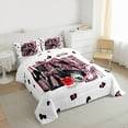 thumbnail image 3 of Homewish Cheetah Print Bowknot Full Size Comforter Sets 3-Piece for Boys Girls,Happy Valentine'S Day Bedding Comforter Set,Vintage Aesthetic Lightweight Bedding Sets,Ultra Soft Home Decor, 3 of 8