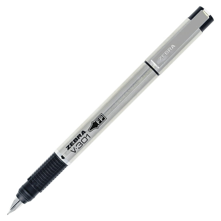 Zebra V-301 Stainless Steel Fountain Pen with Bonus Refill, Fine Point, 0.7mm, Black Ink, 1-Count Zebra V-301 Stainless Steel Fountain Pen with Bonus Refill, Fine Point, 0.7mm, Black Ink, 1-Count