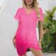 thumbnail image 2 of Vestido de punto para mujer - Vestido corto de playa con cuello en V y manga corta para piscina/fiesta en la playa, 2 of 4