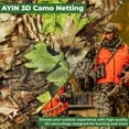 thumbnail image 6 of Camo Netting 3D Leafy Camouflage Net for Hunting, Tree Stands Concealment, Traping, Sunshade, Decoration, Shooting, Paint Ball and More, 5 ft X 12 ft (Green Leaf), 6 of 7
