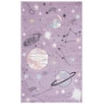 thumbnail image 2 of SAFAVIEH Carousel Kids Planets and Stars Area Rug, Purple/Orange, 4' x 6', 2 of 11