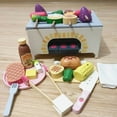 thumbnail image 2 of BBQ Simulation Set Picnic Oven Children‘s House Wooden Kitchenware Toys, 2 of 7