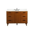 thumbnail image 3 of 48 inch bathroom vanity in Teak with backsplash, 3 of 8