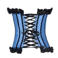 thumbnail image 3 of DHFJKG Corset Tops For Women Bustier Shapewear Polka Dot Lace Trim Bowknot Sleeveless Versatile Waist Cincher Tops, 3 of 4