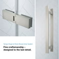 thumbnail image 5 of Tampa 54"W x 72"H Frameless Pivot Alcove Shower Door in Satin Nickel, 5 of 13
