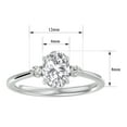thumbnail image 5 of SuperJeweler 1 1/3 Carat Oval Shape Moissanite and Diamond Ring In Sterling Silver For Women, 5 of 6