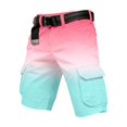 thumbnail image 5 of CONZONE Mens Cargo Shorts Elastic Waist Summer Shorts For Men Gradient Color Lightweight Loose Fit Beach Shorts With Pockets, 5 of 5