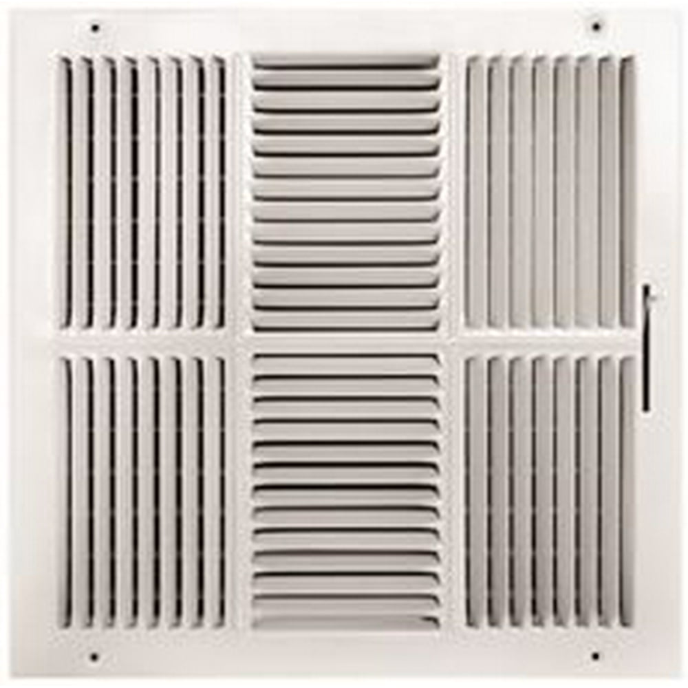 TRUAIRE 4WAY STEEL WALL / CEILING REGISTER, 14 IN. X 14 IN., WHITE