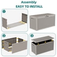 thumbnail image 6 of MINDYES 120 Gallon Resin Deck Box, Diamond Outdoor Storage Box for Patio Cushions, Pool Floats & Garden Tools, Beige, 6 of 8