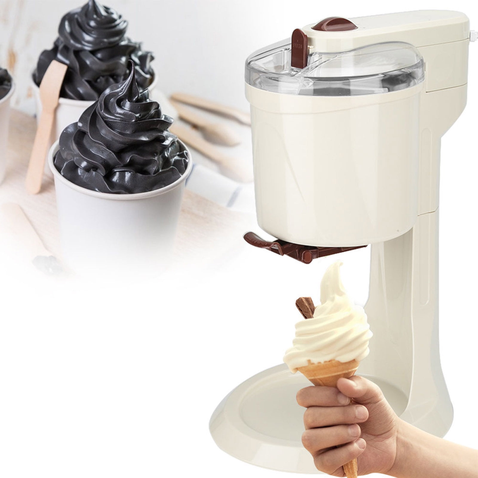 Ice Cream Maker Food Grade Aluminium Inner Easy To Use Ice Cream Maker Machine For Ice Cream Ball For Sundae For Ice Cream Cone Walmart