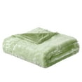 thumbnail image 7 of Home Soft Things Plain Faux Fur Throw - Sage/Green - 60" x 80", 7 of 7