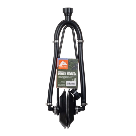 Ozark Trail Dual Flow Motor Flusher for Outboard Boat Engines, Dual Water Feed Engine Flush Tool with Hose Connection