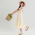 thumbnail image 6 of EnJoCho Teenage Wedding Dress Fl𝗈wy Junior Bridesmaid Dresses for Teen Girls Long Tiere𝖽 Ruffl𝖾 Girls Formal Dress Chiffon Wedding Guest Par𝗍y Gowns, 6 of 9