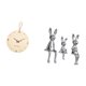 thumbnail image 5 of Reloj de pared decorativo, reloj de pared de madera colgante, figura, escultura, estatua sentada, adorno, con madera ligera, material cerámico adecuad, 5 of 8
