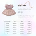 thumbnail image 6 of TiaoBug Baby Girls Rib Knitted Flower Dress Birthday Princess Tulle Lace Dress Christening Outfits Pink-A 18-24 Months, 6 of 6