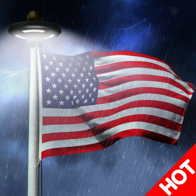 26LED Solar Power Flagpole Flag Pole Light Super Bright Water-Resistant Outdoor 