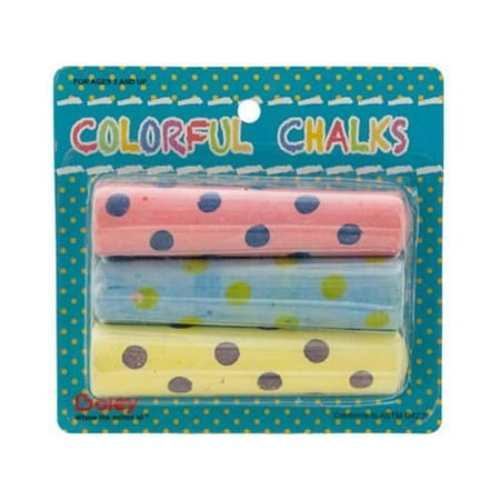 Kole Imports KA474-72 Polka Dot Sidewalk Chalk Set - Pack of 72