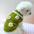 thumbnail image 5 of Small Dog Sweater Warm Pet Sweater Cute Knitted Flowers Blossoming Dog Sweaters For Small Dogs Girls Boys, Cat Sweater Dog Sweatshirt Clothes Coat Apparel For Small Dog Puppy Kitten Cat, 5 of 6